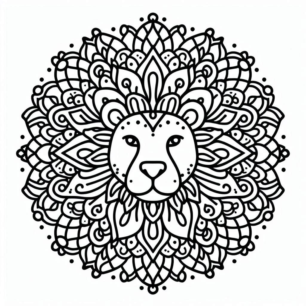 Mandalas Lion 23